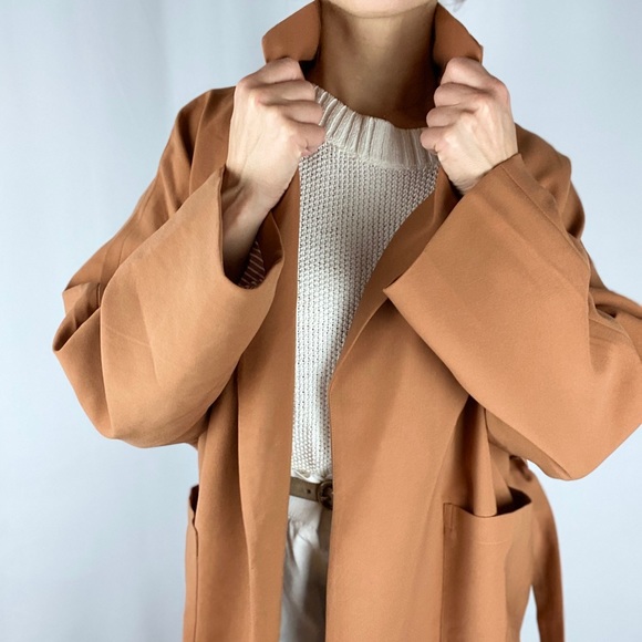 ASN tan trench coat small - Picture 6 of 10